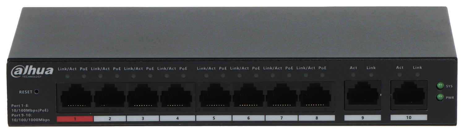 Smart Managed Switch | 10-Port Cloud Managed Desktop Switch With 8-Port PoE
