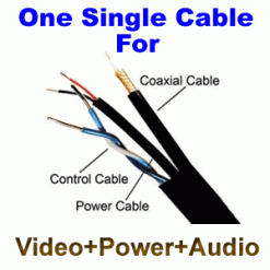 Spool Of RG59 CCTV Cable With Power And Audio/Control(1000′