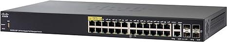 Cisco SG350-28P Managed Switch | 28 Gigabit Ethernet Ports | 24 Gigabit Ethernet RJ45 Ports | 2 SFP Slots | 2 Gigabit Ethernet Combo | 195W PoE | Limited Lifetime Protection (SG350-28P-K9-NA)