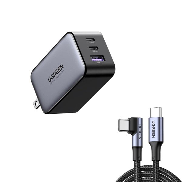 Ugreen Nexode 65W USB C GaN Charger-3 Ports Wall Charger